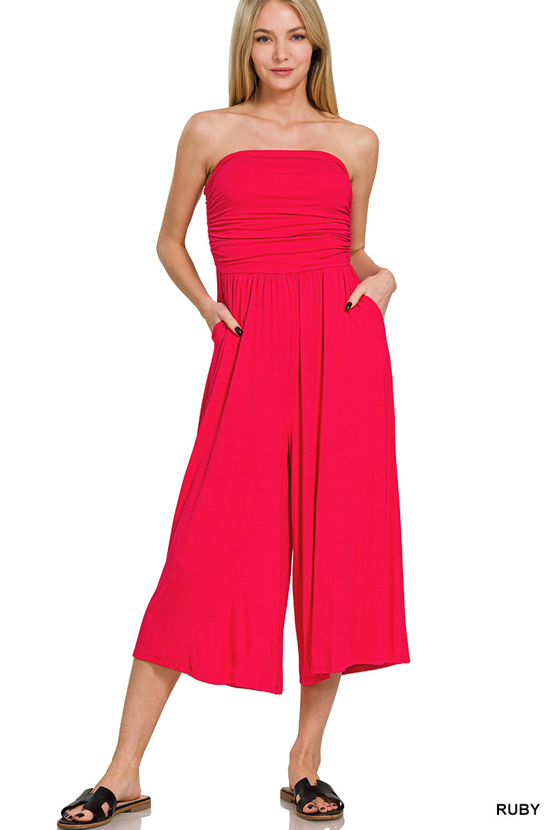 Strapless Tube Top Jumpsuit