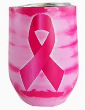 Breast Cancer Awareness 12 Oz Insulated Wine Cup