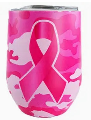 Breast Cancer Awareness 12 Oz Insulated Wine Cup