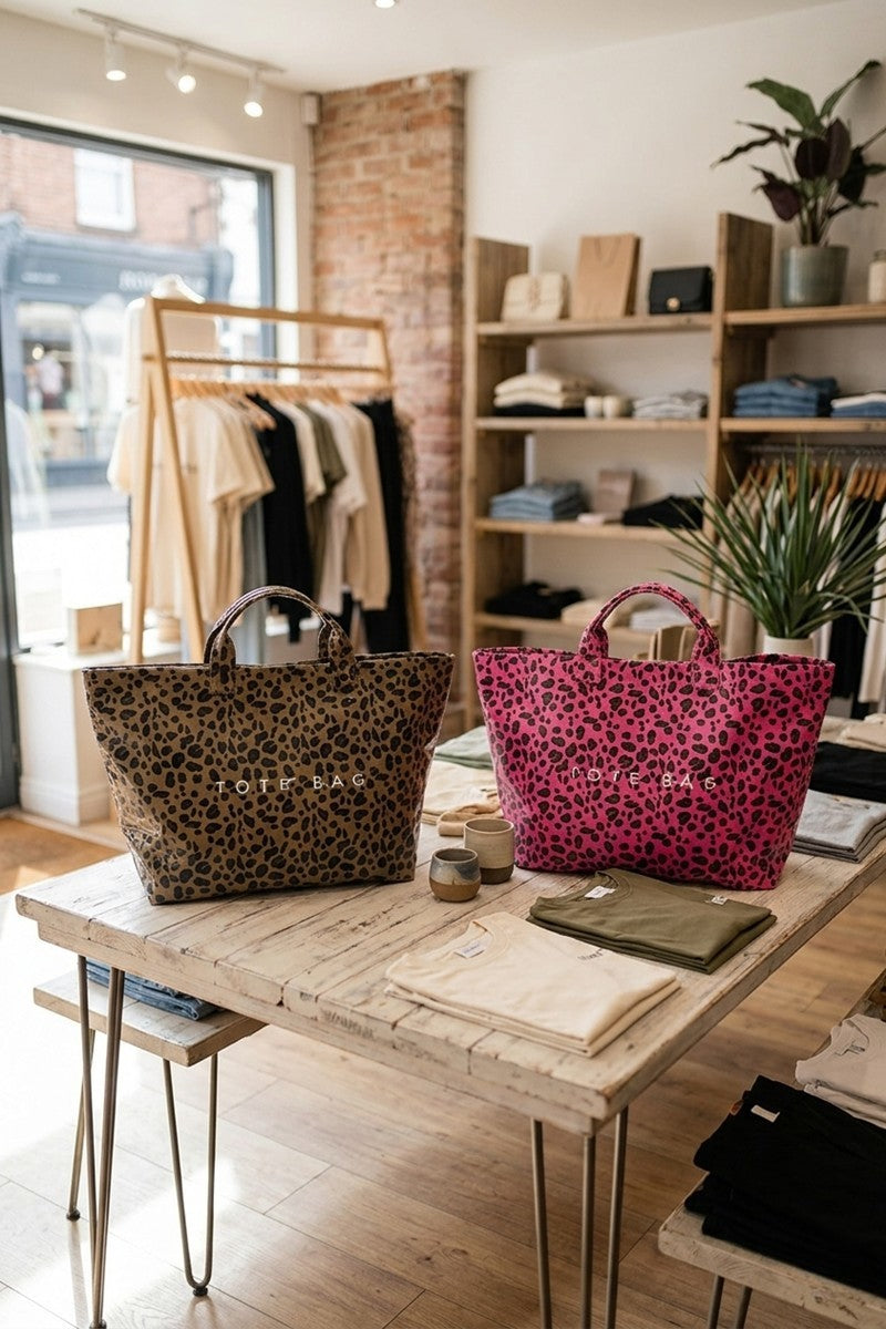 Leopard Print PVC Tote Bag