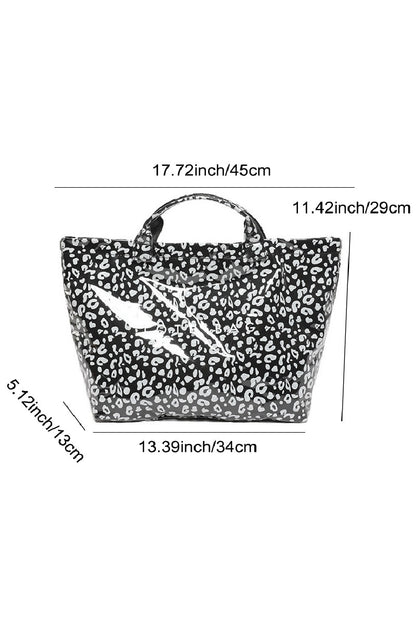 Leopard Print PVC Tote Bag