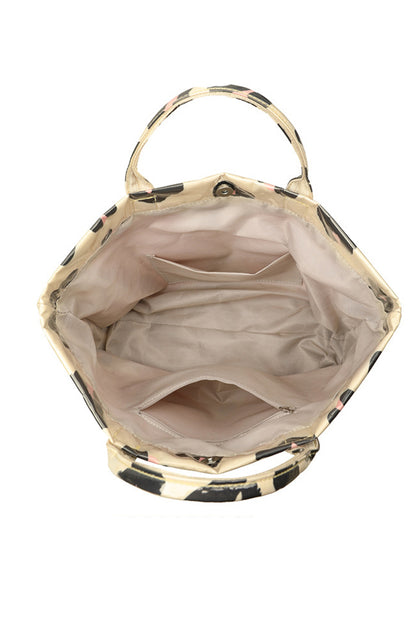 Leopard Bow PVC Tota Bag