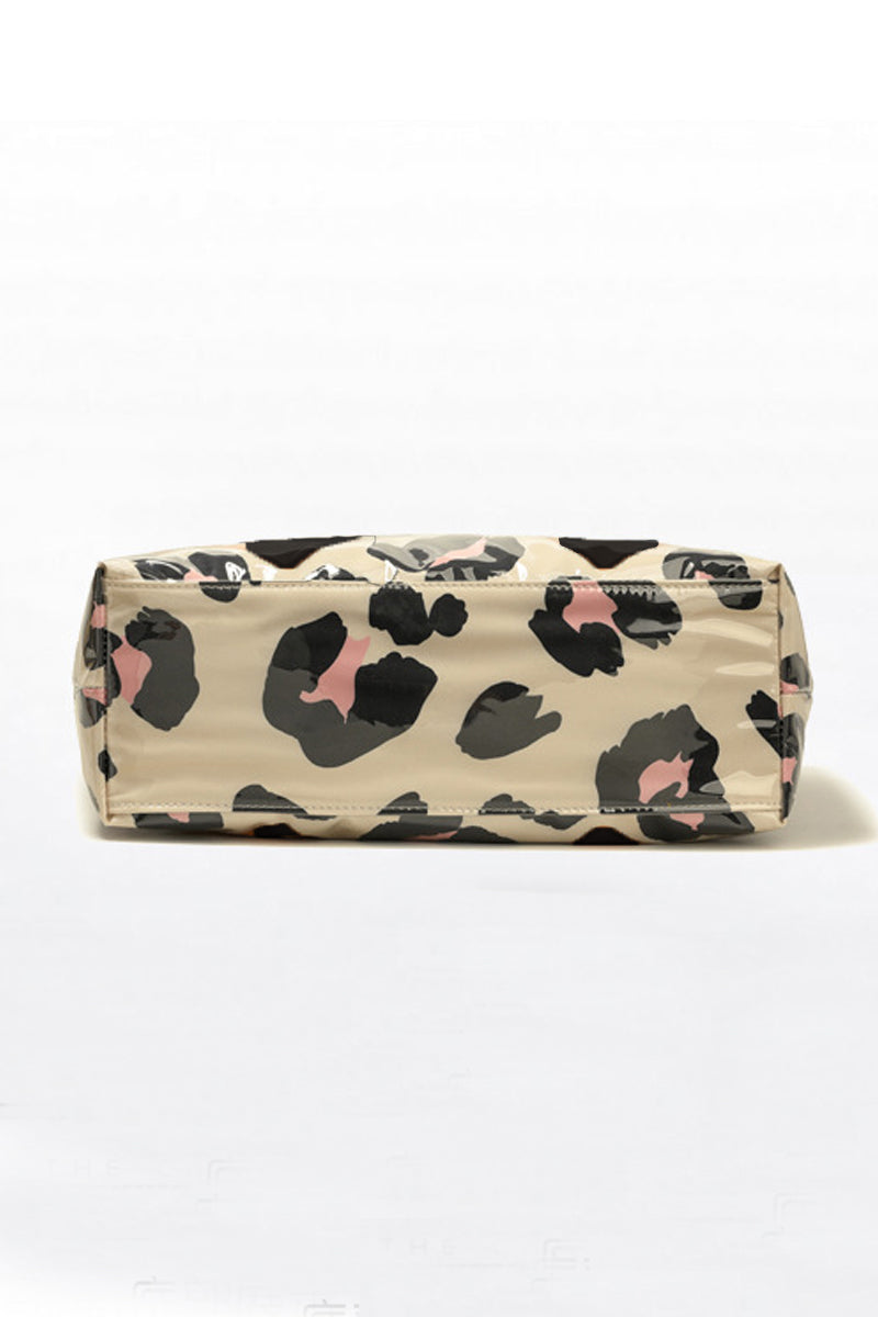 Leopard Bow PVC Tota Bag
