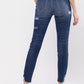 Cello High Rise Skinny Distressed Denim