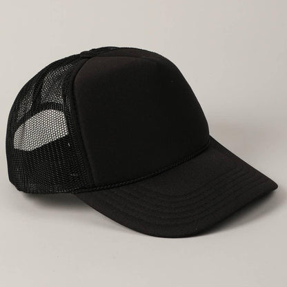 Solid Color OTTO 5-Panel Foam Mesh Back Trucker Hat - Southern Sassy Boutique