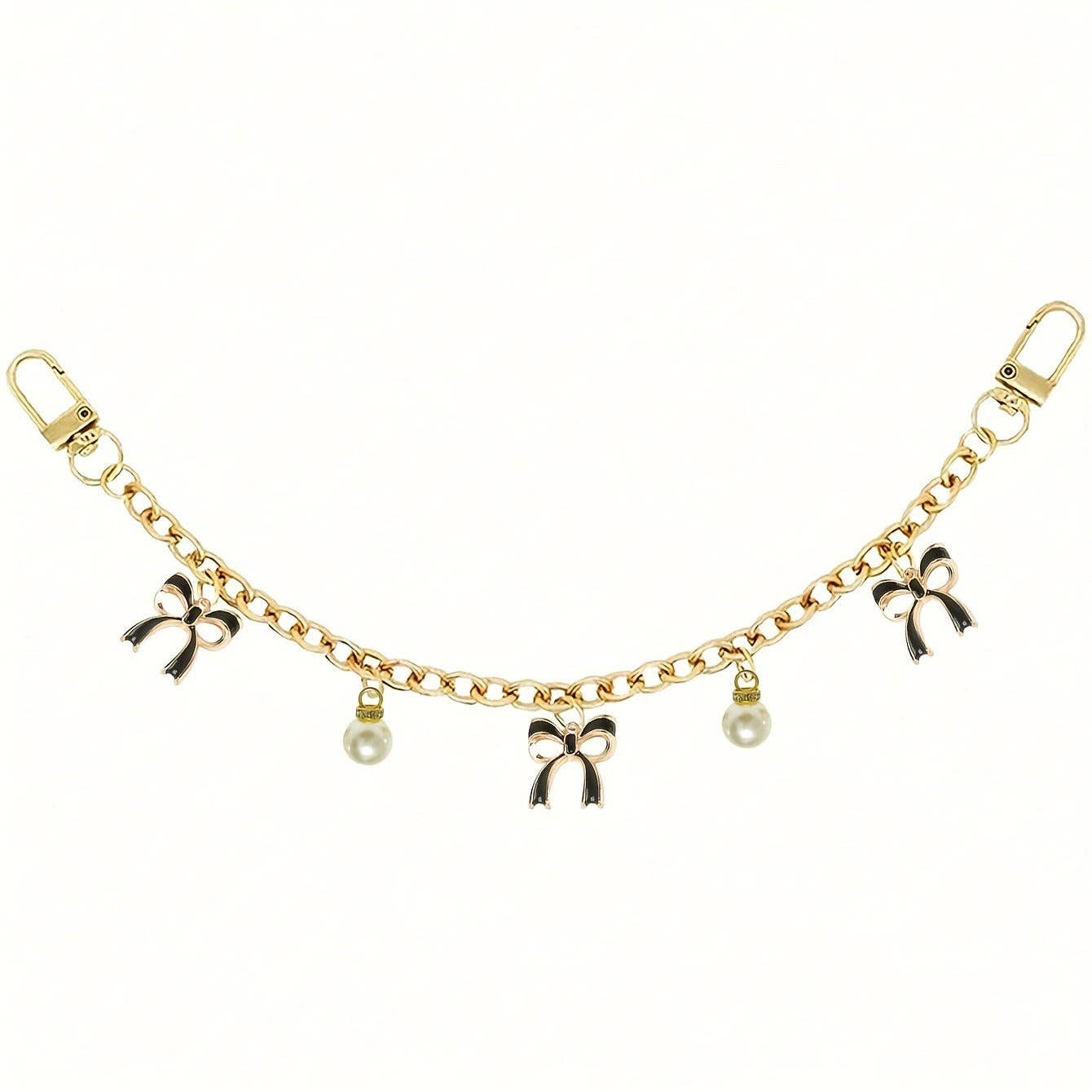 Elegant Bow Knot Pearl Chain Bag Charm DP25H622