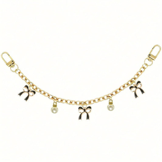 Elegant Bow Knot Pearl Chain Bag Charm DP25H622
