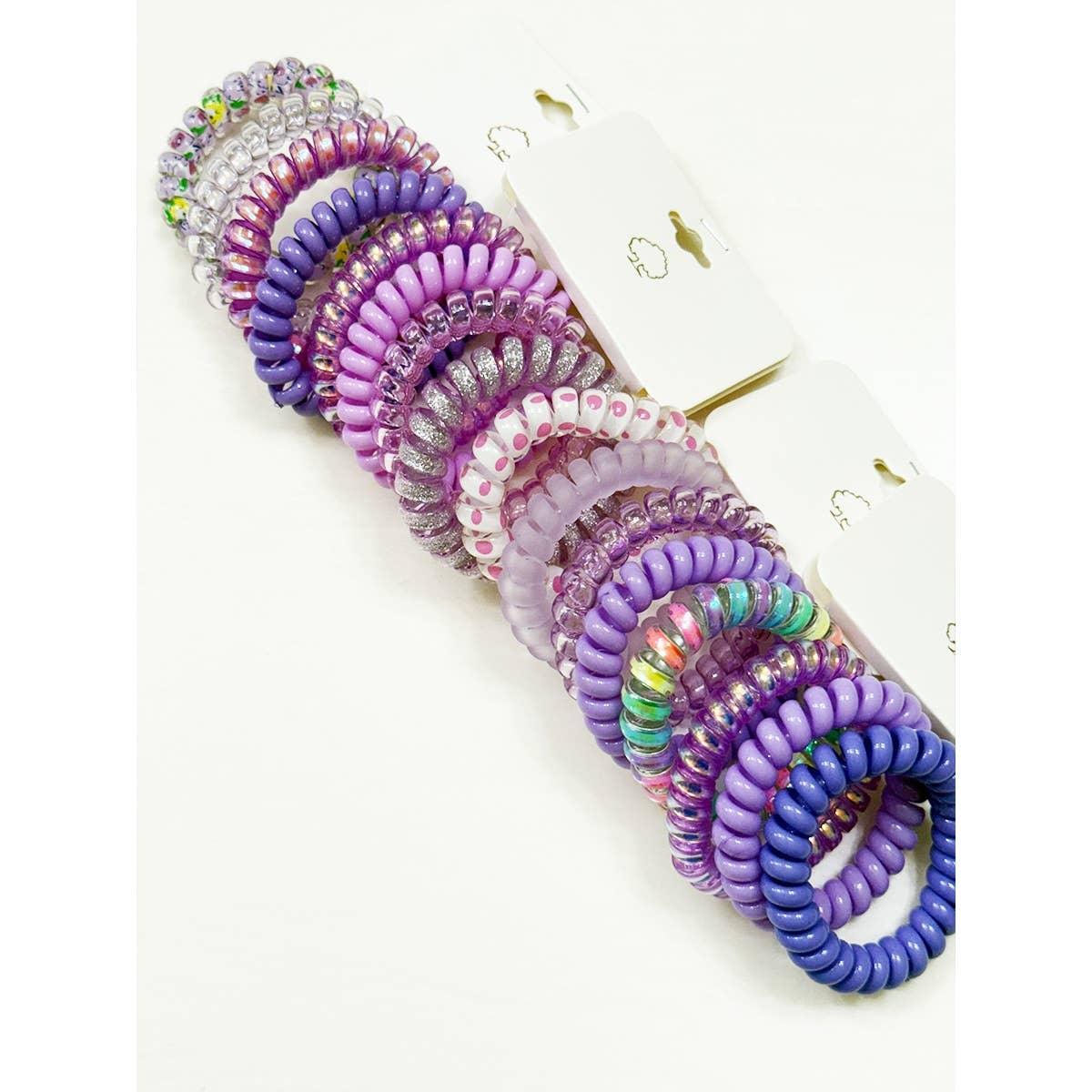 Lavender Shades Spiral Hair Ties - Southern Sassy Boutique