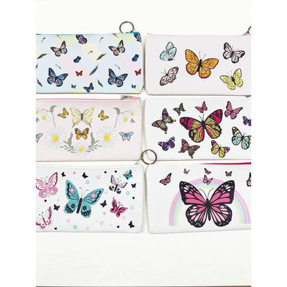 Butterfly Design Printed Cosmetic Pouch - Southern Sassy Boutique