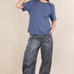 Solid Casual Knit Top with Patch Pocket