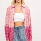 DIP-DYED BUTTON UP SHIRT