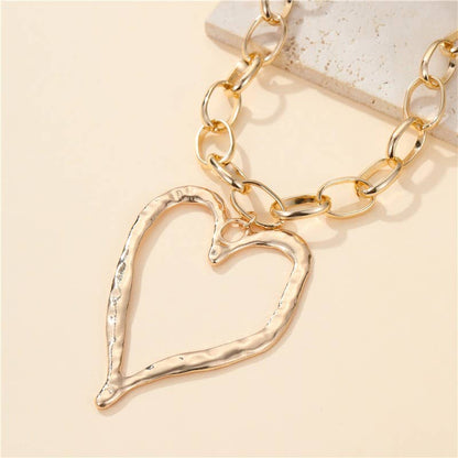 Hammered Open Heart Necklace