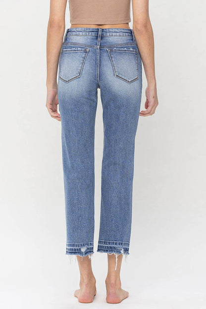 HIGH RISE CROP STRAIGHT JEANS - Southern Sassy Boutique
