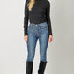 Lettuce Edge Detail Mock Neck Top
