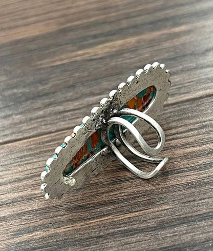 750509, Very-Big! Gemstone Adjustable Ring - Southern Sassy Boutique