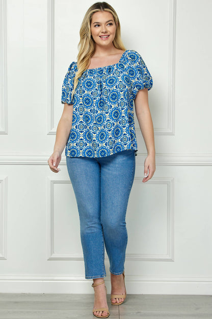 Curvy Bubble Trapeze Blouse