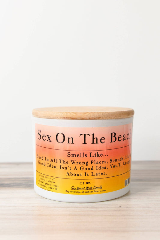 Sex On The Beach Conversation Wood Wick Candle