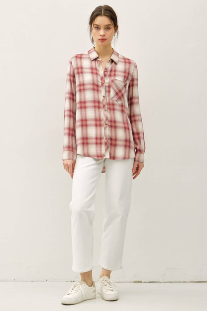 ROBERTSON PLAID LONGSLEEVE BUTTON UP SHIRT