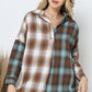 Collard Flannel Mix Dolmen Shirt