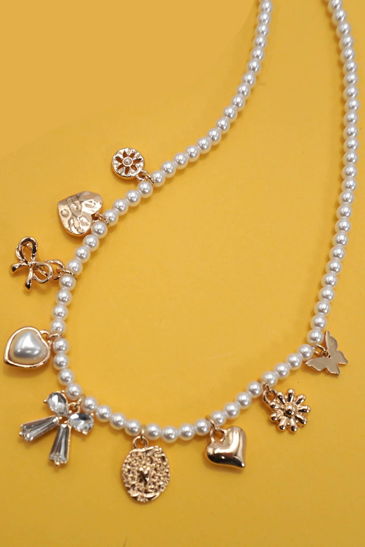 Charm Mix Of Bow Necklace