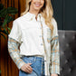 Distressed Plaid Denim Jacket