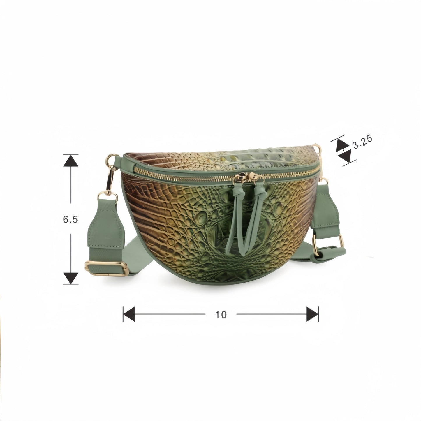 Aurora Croc Embossed Fanny Pack, Sling Bag, Shoulder Bag
