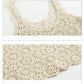 Vintage Embroidery Hollow Out Crochet Knit Vest