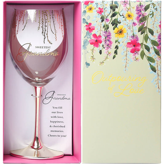 Grandma - Gift Boxed 19 oz Crystal Wine Glass
