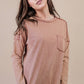 Mineral Washed Casual Knit Top