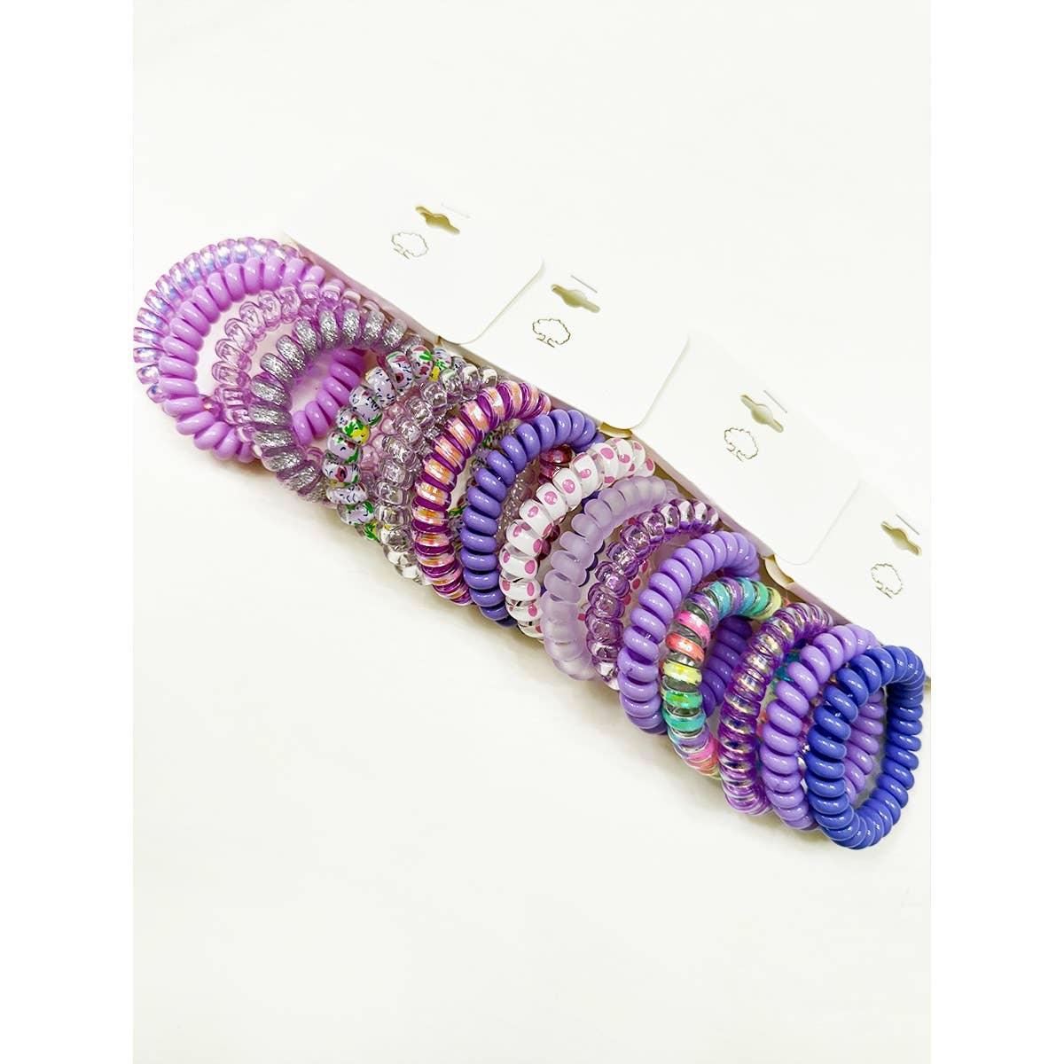 Lavender Shades Spiral Hair Ties - Southern Sassy Boutique