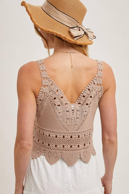 CROCHET LACE TANK - Southern Sassy Boutique