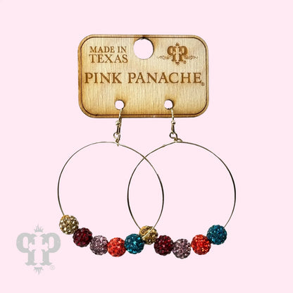 Pave rhinestone multi-color earring - Southern Sassy Boutique