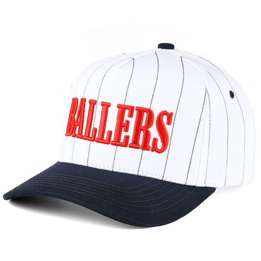 Ballers Letter Stripe Pattern Trucker Cap