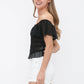 Sheer Sucker Chiffon Ruffle Elastic Tiered Bodysuit