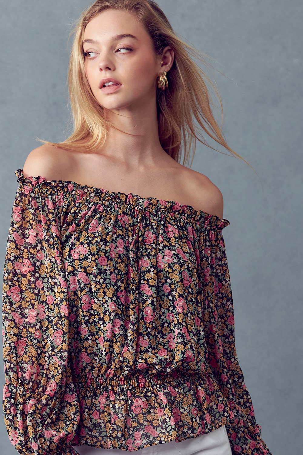 Off-Shoulder Floral Top