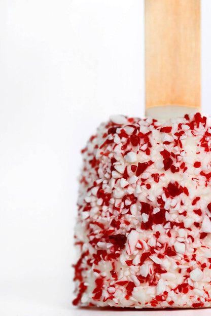 White Chocolate Covered Candy Cane Marshmallow