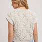 KNIT SWEATER SHORT SLEEVED PULLOVER