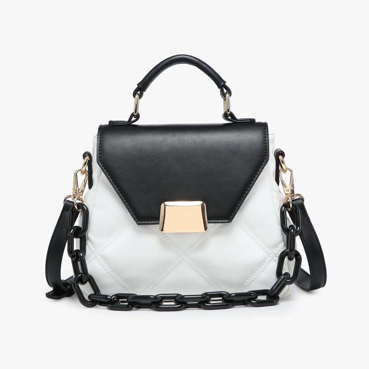 Ollie Quilted Crossbody w/ Chain Strap