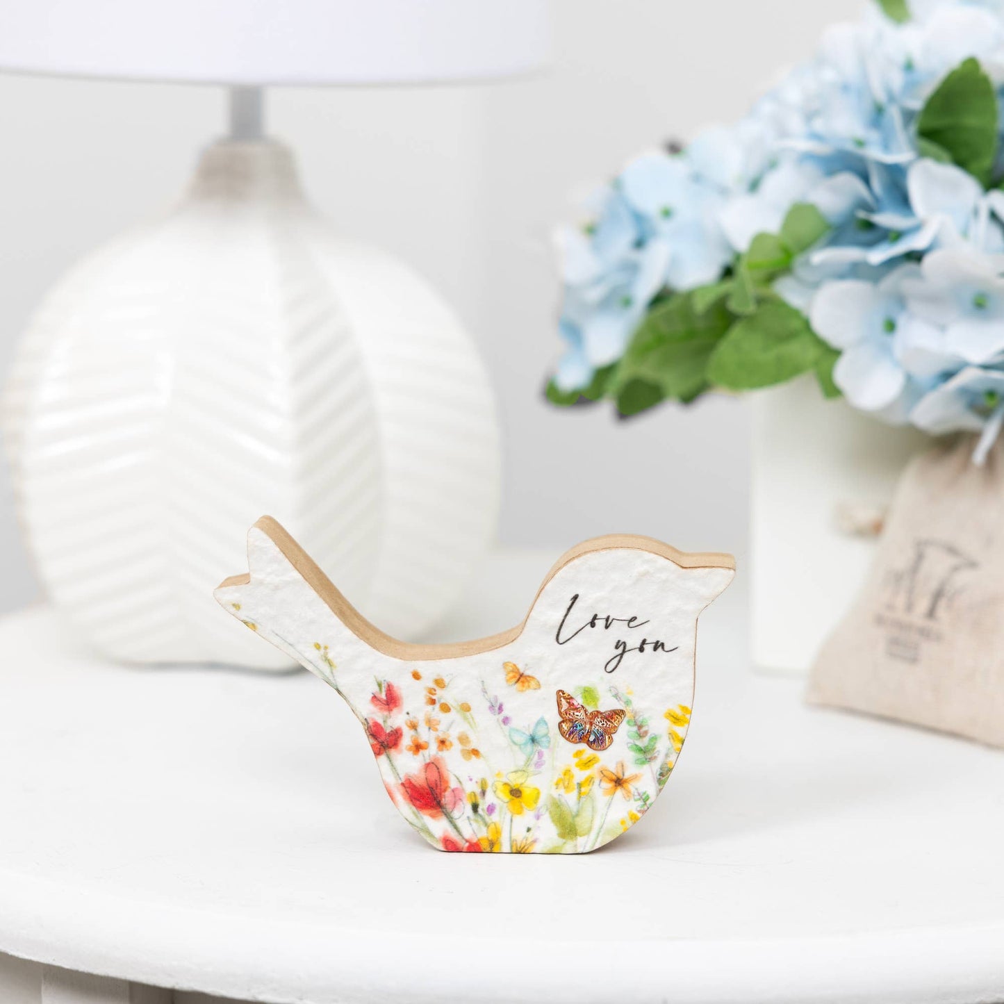 Love You - 3" MDF Bird Plaque