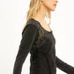 Lace Button Detail Top