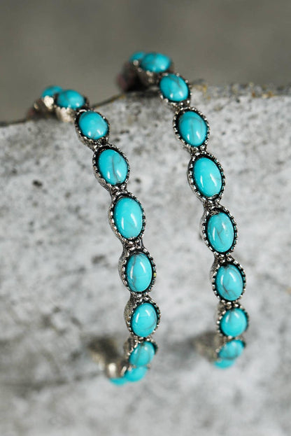 Gem Inlay Retro Earrings - Southern Sassy Boutique