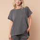 Short Sleeve Solid Knit Top