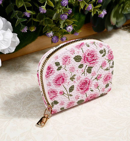 Print Blossom Floral Wallet Card Holder