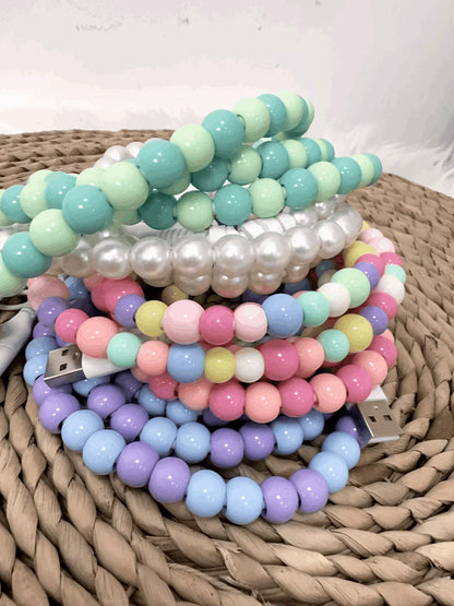 Beaded Data Cable 2 in 1 type-c to ip15 - Southern Sassy Boutique