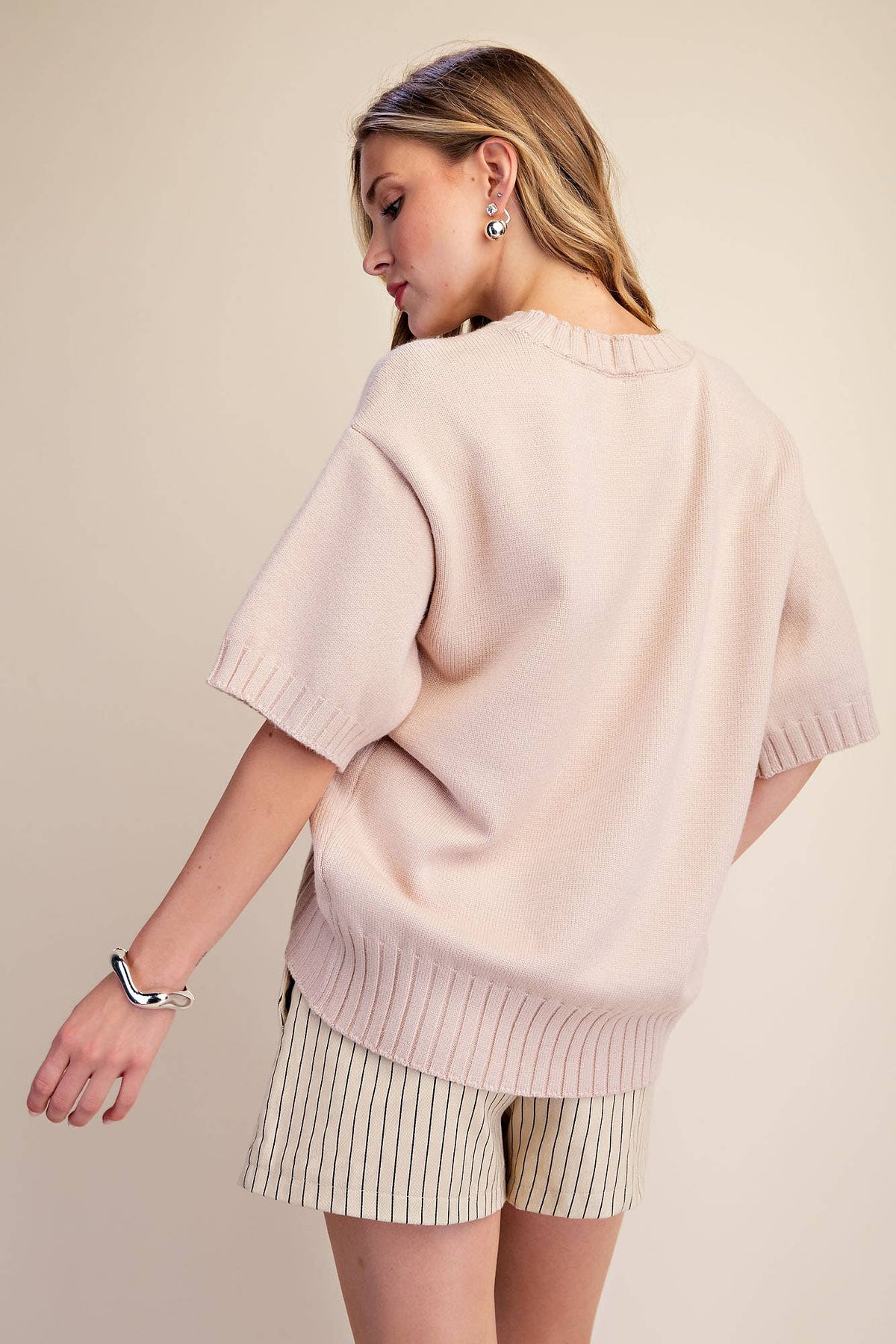 Soft Feel Asymmetric Hem Sweater