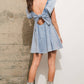 Ruffle Embellished Denim Dress