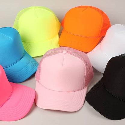 Solid Color OTTO 5-Panel Foam Mesh Back Trucker Hat - Southern Sassy Boutique