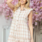 Plaid Button Down Tiered Baby Doll Dress