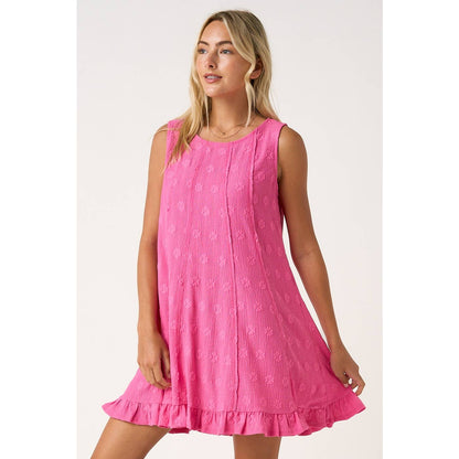 Flower StampTextured Dress