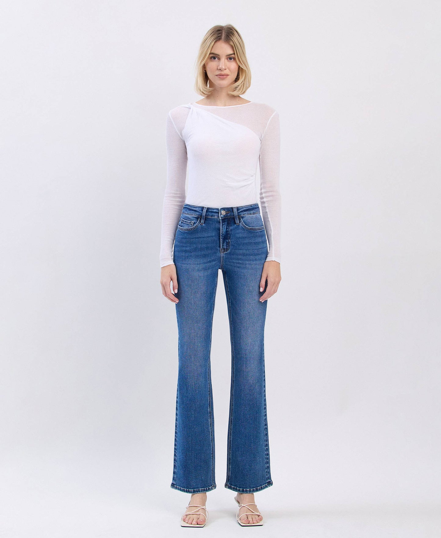 HIGH RISE FULL LENGTH BOOTCUT JEANS - Southern Sassy Boutique